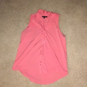 Banana Republic coral sleeveless blouse